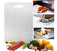 Planche a Decouper en Titane,28X39CM,2MM d’Épaisseur,Double Face Planche de Cuisine pour Viande, Fruits,Fromage et Légumes