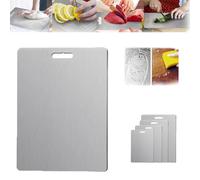 planche à découper en titane, planche à découper en acier inoxydable, planches à découper en titane pour la cuisine, planche à découper en acier inoxydable 316 de qualité alimentaire (39x28cm)