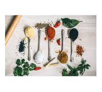 Planche à découper en verre 52X30 cm motif épices