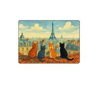 Planche à découper en verre chats de Paris 28,5 × 20 cm