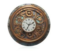 Planche à découper en verre de 20,3 x 20,3 cm, motif horloge steampunk rouillée, avec pieds antidérapants, planche à découper ronde pour cuisine, résistante à la chaleur, petites planches à découper