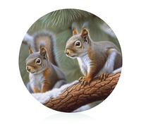 Planche à découper en verre de 20,3 x 20,3 cm pour petits animaux avec pieds antidérapants, planches à découper rondes pour cuisine, petites planches à découper résistantes à la chaleur pour fruits