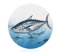 Planche à découper en verre de 20,3 x 20,3 cm - Thunnus - Avec pieds antidérapants - Résistantes à la chaleur - Petites planches à découper pour fruits, fromage, légumes, pain