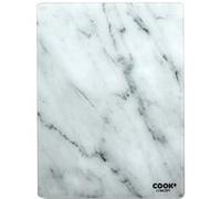 Cook Concept Planche à découper en verre Effet marbre Noir et blanc