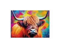 Planche à découper en verre Motif vache Highland Art