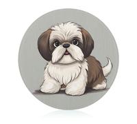 Planche à découper en verre, planche à découper en verre avec imprimé chien Shih Tzu, petite planche à découper de voyage, planche à découper pour légumes