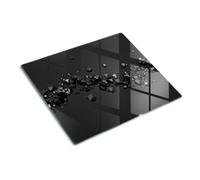 Planche à Découper en Verre Trempé 60x52 cm Pieds Antidérapants Symétrique Avec Impression Bords Polis Modernité Résistant à la Chaleur Contact Alimentaire Décoration - 3D