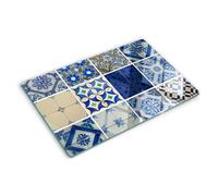 Planche à Découper en Verre Trempé 80x52 cm Contact Alimentaire Modernité Bords Polis Avec Impression Décoration Pieds Antidérapants Résistant à la Chaleur Symétrique - Carrelage