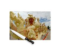 Planche à Découper en Verre Trempé - Char du Festival Des Bougies Thaïlande Carnaval Du Monde C - Protection Plan de Travail et Dessous de Plat Résistant Chaleur 2 Tailles Imprimé en France