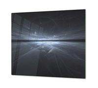 Planche à découper en verre trempé - Couvre-cuisinière et protège-plain de travail en verre résistant - UNE PIÈCE (60x52 cm) ou DEUX PIÈCES (30x52 cm chacune); D01 Série Abstract: Art abstrait 20