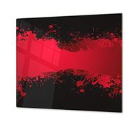 Planche à découper en verre trempé - Couvre-cuisinière et protège-plain de travail en verre résistant - UNE PIÈCE (60x52 cm) ou DEUX PIÈCES (30x52 cm chacune); D01 Série Abstract: Art abstrait 49