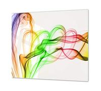 Planche à découper en verre trempé - Couvre-cuisinière et protège-plain de travail en verre résistant - UNE PIÈCE (60x52 cm) ou DEUX PIÈCES (30x52 cm chacune); D01 Série Abstract: Art abstrait 14