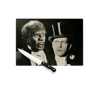 Planche à Découper en Verre Trempé - Docteur Jekyll and Mister Hyde Photo du Film Culte Retro Original 5 - Protection Plan de Travail et Dessous de Plat Résistant Chaleur 2 Tailles Imprimé en France