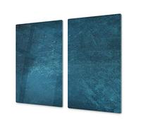 Planche à découper en verre trempé et couvre-cuisinière - Résistant à la chaleur et aux bactéries - UNE PIÈCE (60x52 cm) ou DEUX PIÈCES (30x52 cm chacune); D10A Série Textures: Texture 91