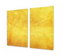 Planche à découper en verre trempé et couvre-cuisinière - Résistant à la chaleur et aux bactéries - UNE PIÈCE (60x52 cm) ou DEUX PIÈCES (30x52 cm chacune); D10A Série Textures: Texture 180