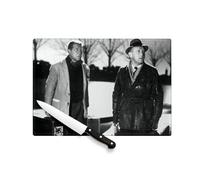 Planche à Découper en Verre Trempé - Nom De Dieu Les Flics Bourvil Jean Gabin La Traversee De Paris Film Francais - Protection Plan Travail et Dessous Plat Résistant Chaleur 2 Tailles Imprimé en