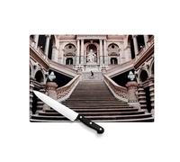 Planche à Découper en Verre Trempé - Palais de Justice de Vienne Autriche Monument Architecture - Protection Plan Travail et Dessous Plat Résistant Chaleur 2 Tailles Imprimé en France