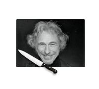 Planche à Découper en Verre Trempé - Pierre Richard Noir & Blanc Acteur Cinema Francais - Protection Plan de Travail et Dessous de Plat Résistant Chaleur 2 Tailles Imprimé en France