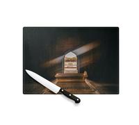 Planche à Découper en Verre Trempé - Tombe de Safdarjung à New Dheli Sanctuaire Art Indien - Protection Plan de Travail et Dessous Plat Résistant Chaleur 2 Tailles Imprimé en France