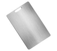 Planche à découper ergonomique en acier inoxydable avec poignée intégrée et coins arrondis