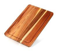 Planche à découper - EXCELLENT HOUSEWARE - 37x25 cm - Bois d'acacia - Marron - Antibactérienne