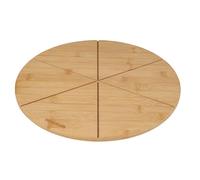 Fackelmann 31119 Planche à pizza avec rainures de coupe, Planche à découper la pizza, Planche en bois de bambou, tarte flambée, quiche, apéro, 32 cm