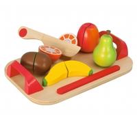 Smoby Eichhorn Coffret fruits à découper en bois – Plateau – Jouet enfant dès 2 ans