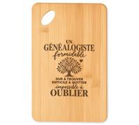 Planche à Découper Généalogie Formidable | Plateau Apéro Bambou Gravé 30 × 20 cm | Cuisine Barbecue Apéritif | Idée Cadeau Généalogiste Crémaillère Noël