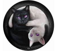Spiral Chats Ying Yang Indifférent Planche à découper multicolore Verre