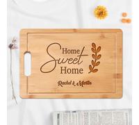 Planche à découper gravée - Cadeau personnalisé pour fermeture d'un nouvel agent immobilier - Cadeau pour pendaison de crémaillère - Cadeau de cuisine pour amis, voisins
