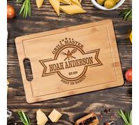 Planche à découper gravée - Cadeau personnalisé pour les hommes qui aiment les grillades, excellente pour papa, mari ou beau-père