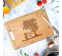 Planche à découper gravée personnalisée, idée cadeau pour mariage, anniversaire ou pendaison de crémaillère, planche à charcuterie gravée, pour jeunes mariés et couples