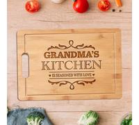 Planche à découper gravée personnalisée - Planche à fromage personnalisée pour femme, maman, grand-mère - Parfaite pour la fête des mères, un mariage, un anniversaire, Noël et une pendaison de