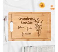 Planche à découper gravée personnalisée pour maman, grand-mère, cadeau de cuisine attentionné pour la fête des mères, un anniversaire, Noël et un anniversaire de mariage, décoration d'intérieur