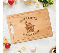 Planche à découper gravée - Planche à charcuterie personnalisée, cadeau personnalisé pour les nouveaux acheteurs de maison, pendaison de crémaillère - Décoration d'intérieur, cadeau de cuisine pour
