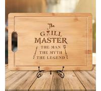 Planche à découper gravée sur mesure - Cadeau de barbecue personnalisé pour papa, mari, beau-père, idéal pour la fête des pères, un anniversaire, Noël ou une pendaison de crémaillère