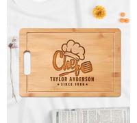 Planche à découper gravée sur mesure pour elle - Bloc à découper de cuisine personnalisé, cadeau pour maman, épouse, grand-mère, fille, belle-mère pour anniversaire, Noël, fête des mères