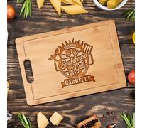 Planche à découper gravée sur mesure pour homme, planche à charcuterie personnalisée - Cadeau de barbecue unique pour mari, papa, grand-père pour Noël ou la fête des pères