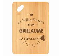 Planche à découper Guillaume d'amour - Plateau Apéro en Bambou Cadeau Gravé pour Homme Cuisine Barbecue