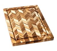 Planche à découper HERRING en teck avec rigole épaisseur - 2,5 cm Médium 36 x 26