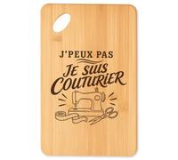 Planche à Découper J’peux pas je suis Couturier | Plateau Apéro en Bambou Gravé 30 × 20 cm | Cuisine Barbecue Apéritif | Cadeau Homme Femme Anniversaire Noël