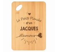 Planche à découper Jacques d'amour - Plateau Apéro en Bambou Cadeau Gravé pour Homme Cuisine Barbecue