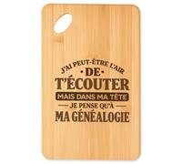 Planche à Découper J'ai peut-être l'air de t'écouter mais dans ma tête je pense qu'à ma généalogie J'ai peut-être l'air de t'écouter mais je ne pense qu'à - Activité