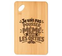 Planche à Découper Je vais pas pousser mémé dans les orties Expressions Françaises | rose | Plateau Apéro Bambou Gravé 30 × 20 cm | Cuisine Barbecue Apéritif | Idée Cadeau Crémaillère Noël