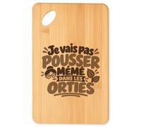 Planche à Découper Je vais pas pousser mémé dans les orties Expressions Françaises | vert | Plateau Apéro Bambou Gravé 30 × 20 cm | Cuisine Barbecue Apéritif | Idée Cadeau Crémaillère Noël