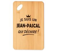 Planche à découper Jean-Pascal qui dechire 2 - Plateau Apéro en Bambou Cadeau Original Cuisine Barbecue