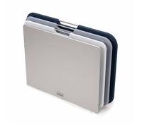 Joseph Joseph – Planches à découper Nest Boards – Ensemble 3 pièces avec support, Grand Bleu/Gris