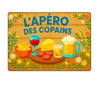 Planche à découper l’apéro des copains - 28,5 x 20 cm