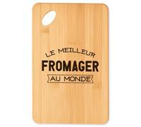 Planche à découper Le meilleur Fromager - Plateau Apéro en Bambou Cadeau Original Cuisine Barbecue