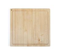 Planche à découper - LIVOO - MES141 - Bois d'hévéa - Taille XXL - 46 x 46 cm - Rigole intégrée
